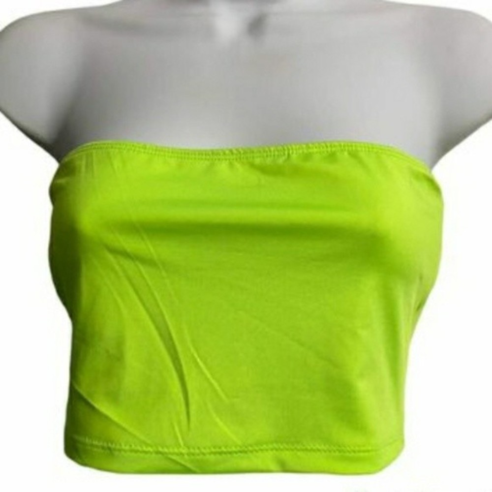 Love J Neon Green Tube Top Size Medium NWOT
